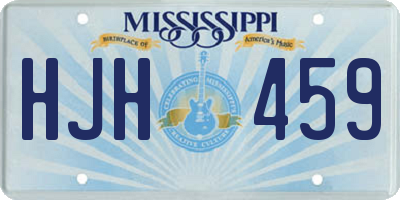 MS license plate HJH459
