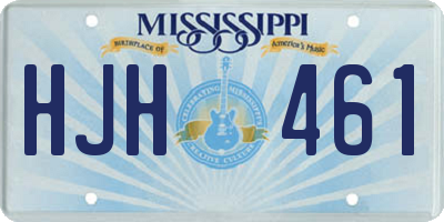 MS license plate HJH461