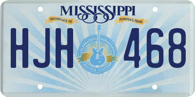 MS license plate HJH468