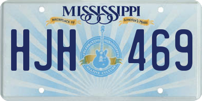 MS license plate HJH469