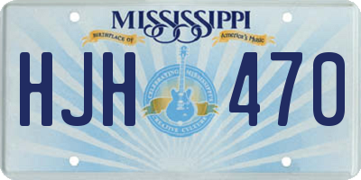 MS license plate HJH470
