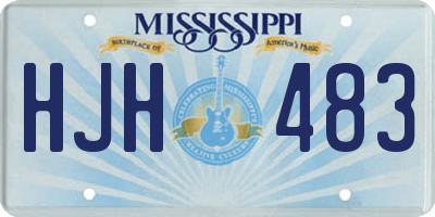 MS license plate HJH483