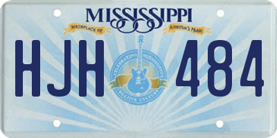 MS license plate HJH484