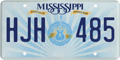 MS license plate HJH485