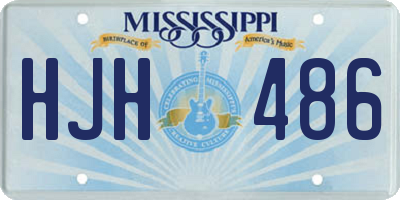 MS license plate HJH486