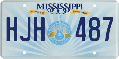 MS license plate HJH487