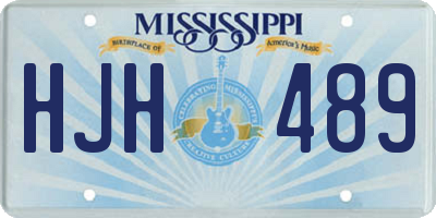 MS license plate HJH489