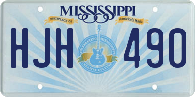 MS license plate HJH490