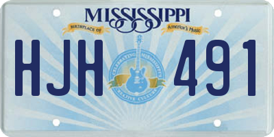 MS license plate HJH491