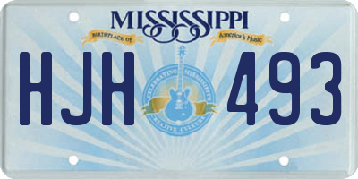 MS license plate HJH493