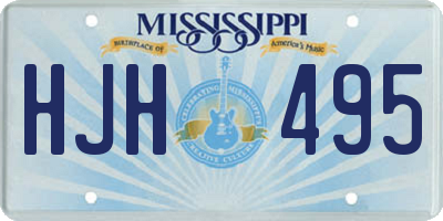 MS license plate HJH495