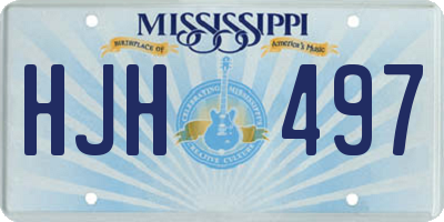 MS license plate HJH497