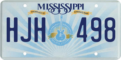 MS license plate HJH498