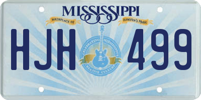 MS license plate HJH499