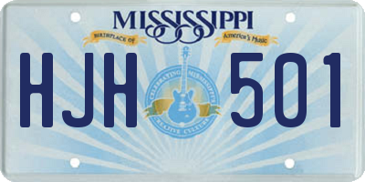 MS license plate HJH501