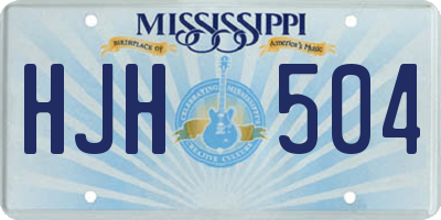 MS license plate HJH504
