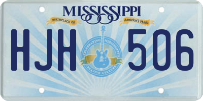 MS license plate HJH506