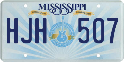MS license plate HJH507