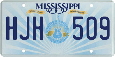 MS license plate HJH509