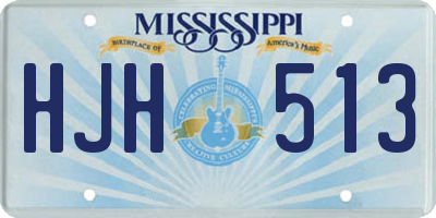 MS license plate HJH513