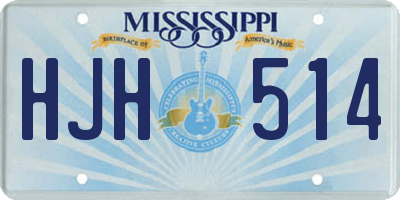 MS license plate HJH514