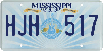 MS license plate HJH517
