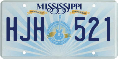 MS license plate HJH521