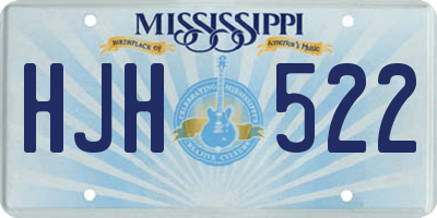 MS license plate HJH522