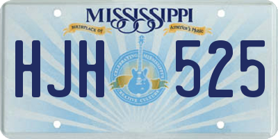 MS license plate HJH525