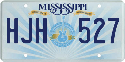 MS license plate HJH527