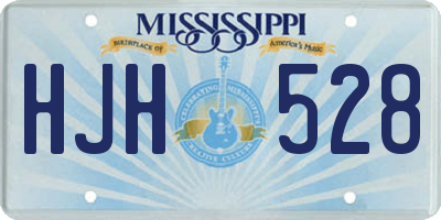 MS license plate HJH528
