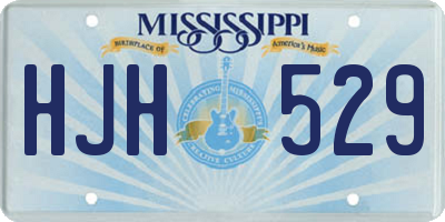 MS license plate HJH529