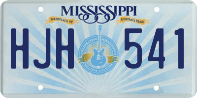 MS license plate HJH541