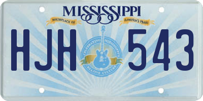 MS license plate HJH543