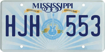 MS license plate HJH553