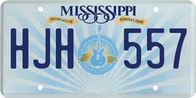 MS license plate HJH557
