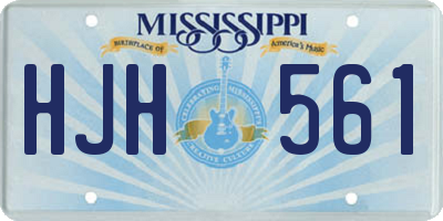 MS license plate HJH561