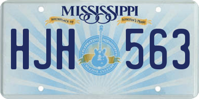 MS license plate HJH563