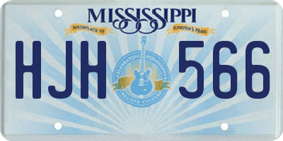 MS license plate HJH566