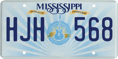 MS license plate HJH568