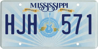 MS license plate HJH571
