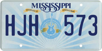 MS license plate HJH573