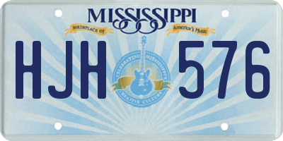 MS license plate HJH576