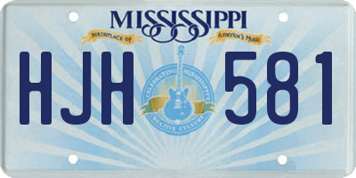 MS license plate HJH581