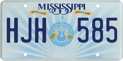 MS license plate HJH585