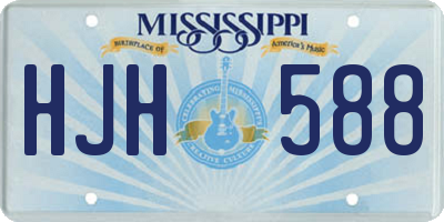 MS license plate HJH588
