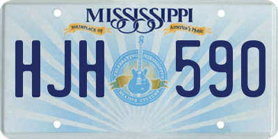MS license plate HJH590