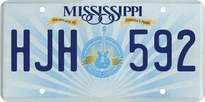 MS license plate HJH592