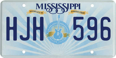 MS license plate HJH596