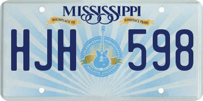MS license plate HJH598